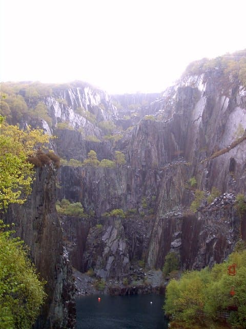 Dinorwig Slate Quarry Mountain Landscape