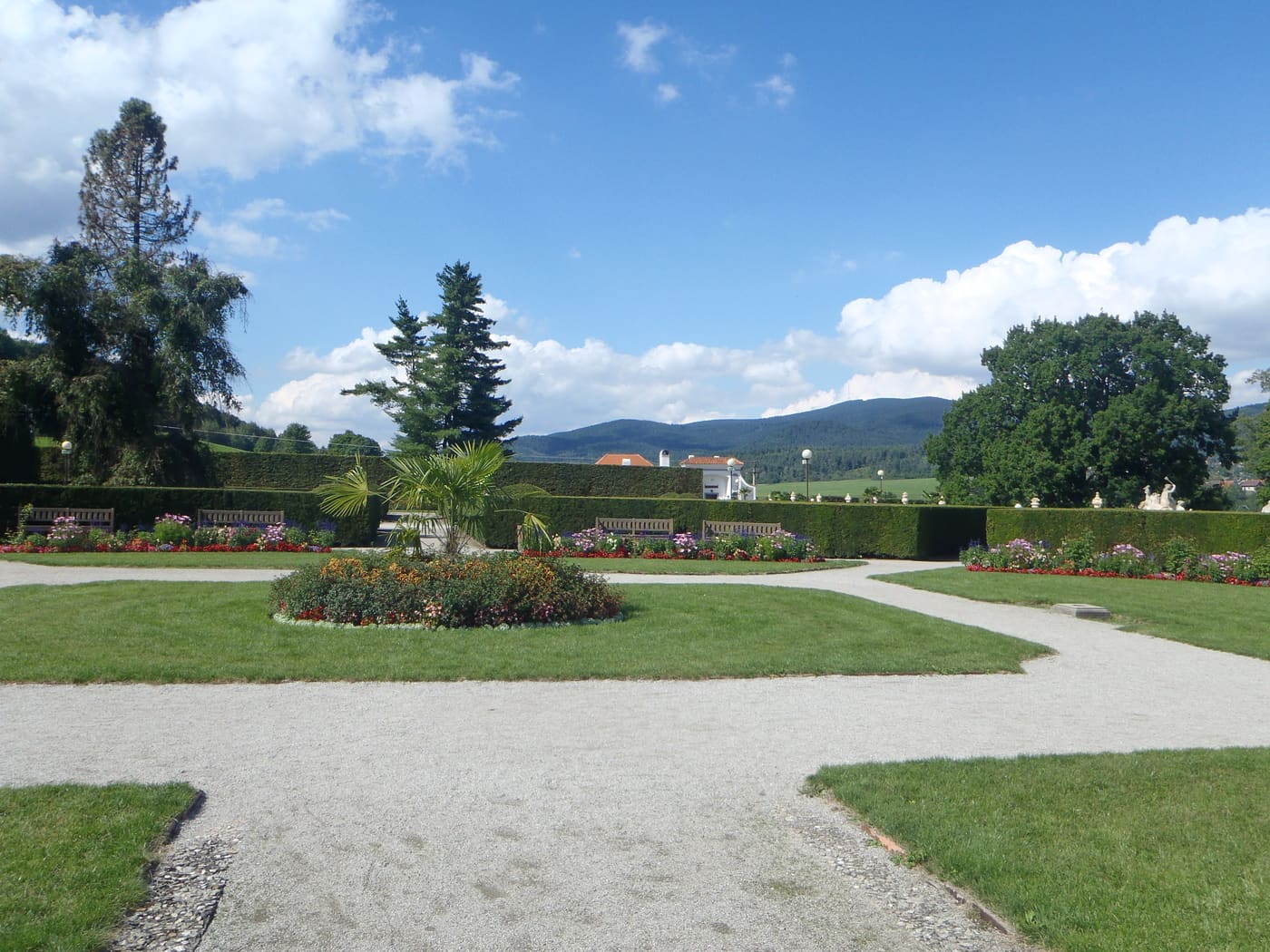 Castle gardens in Český Krumlov