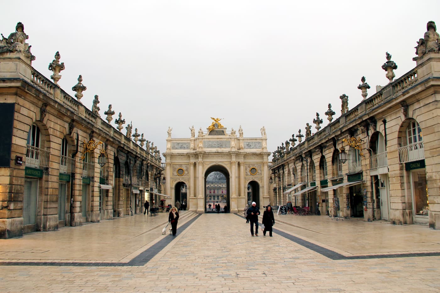 Place Stanislas, Place de la Carrière and Place d'Alliance in Nancy