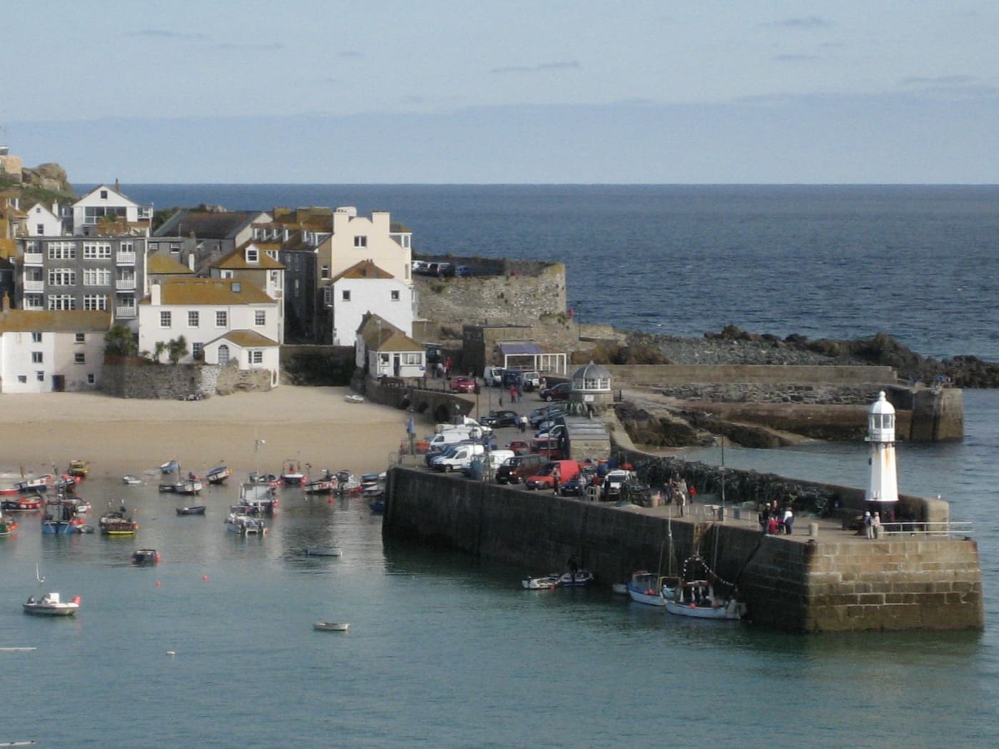 Harbour Wharfs And Piers Including The Two Light-houses (one Disused)
