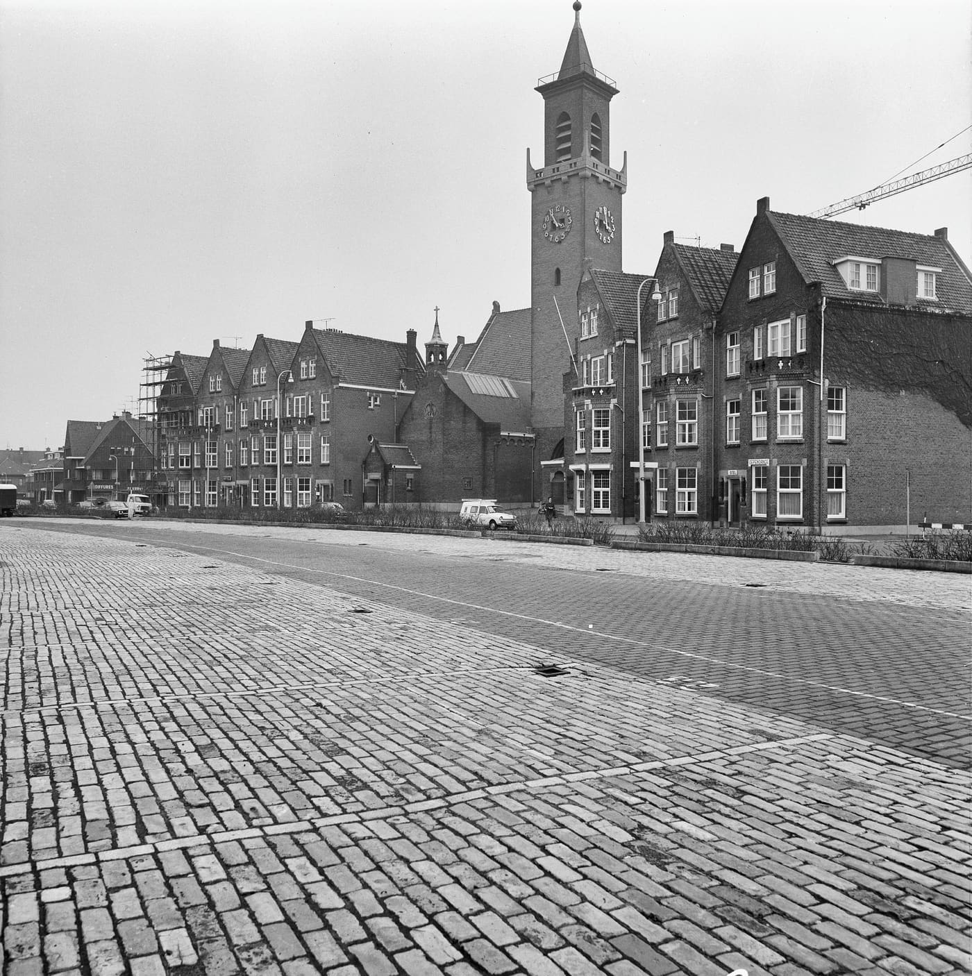 Houses and church