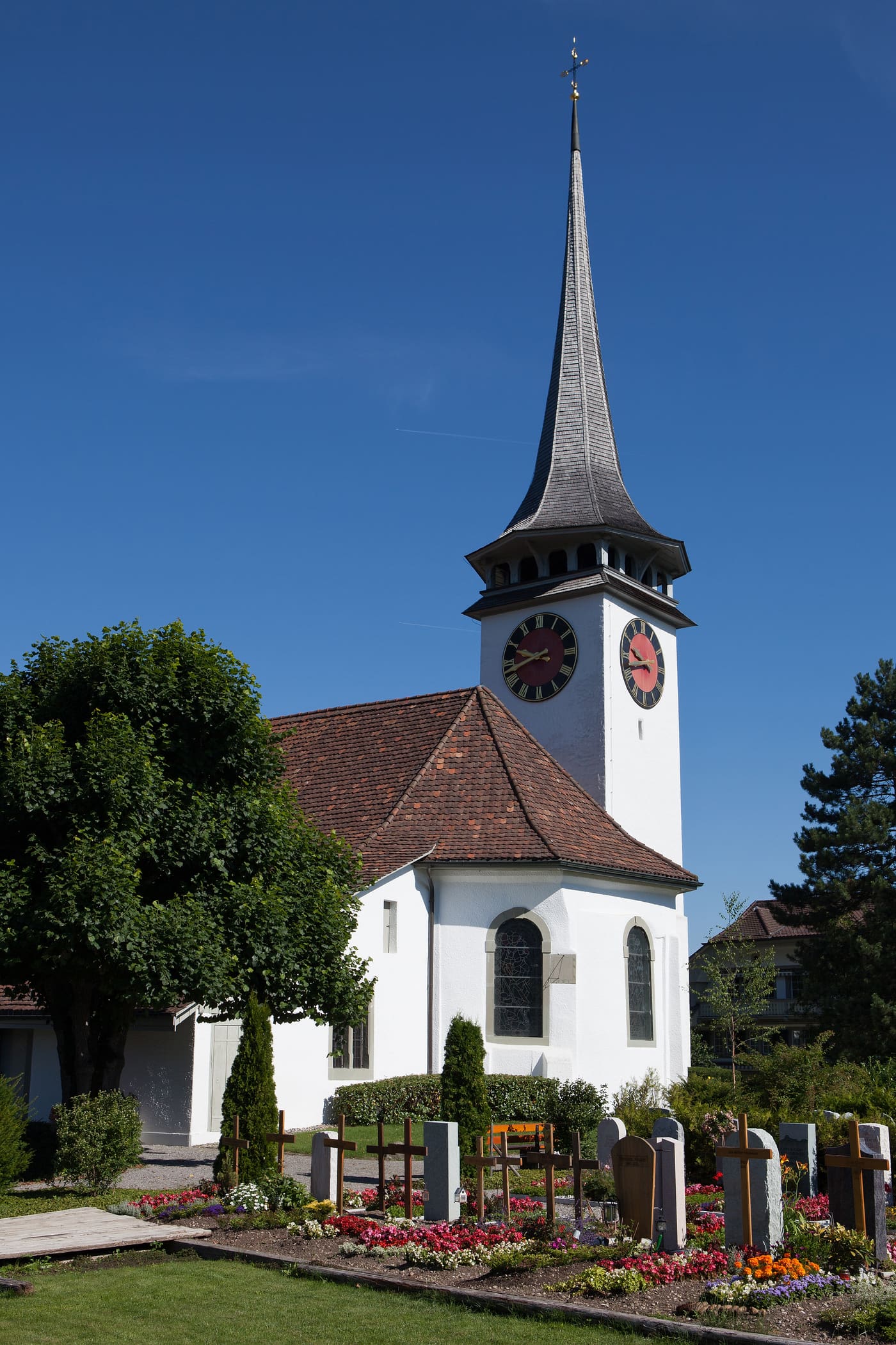 Reformed Church with Rectory and outbuildings