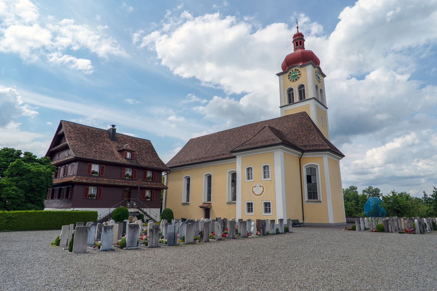Catholic church St. Lucia with rectory
