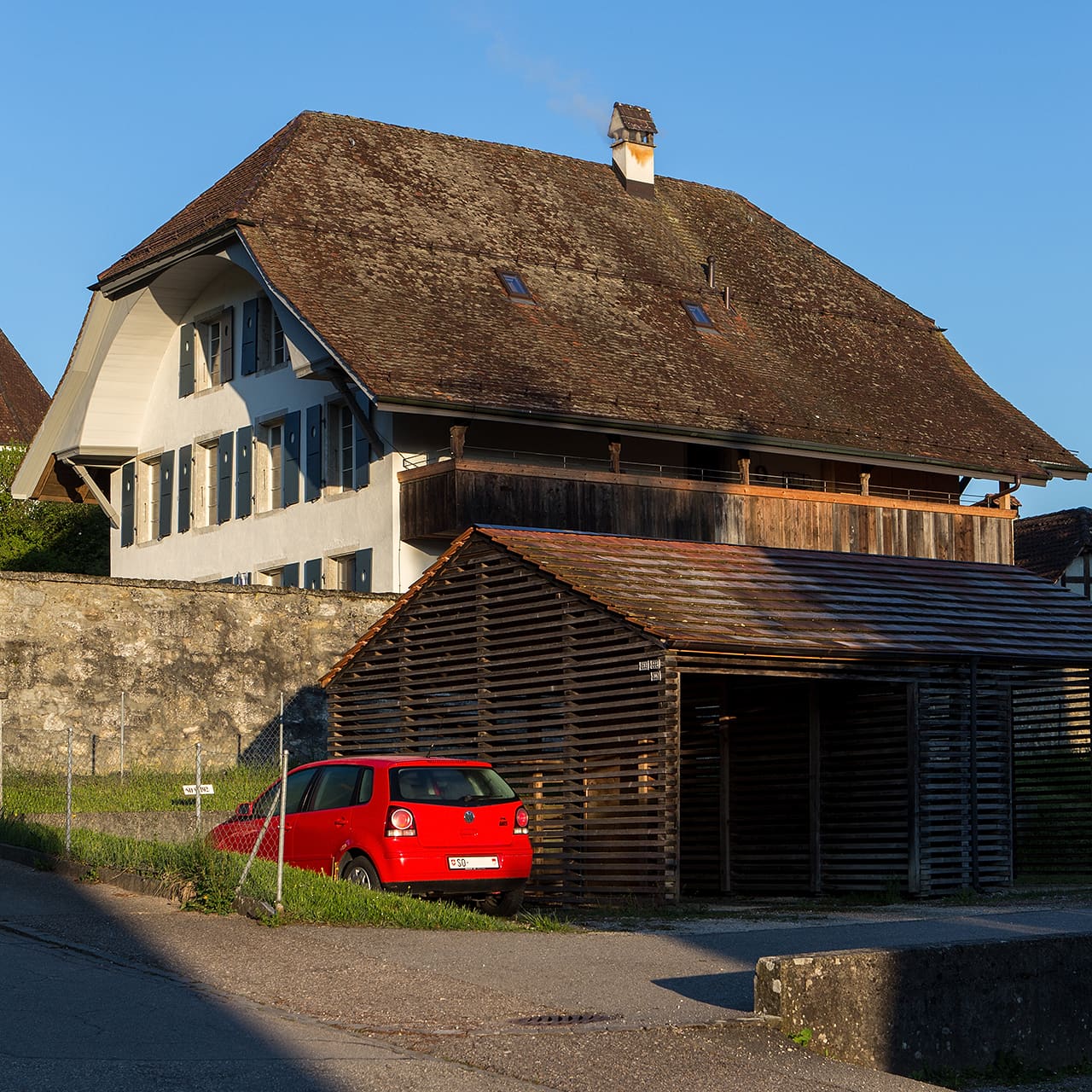 rectory with oven house, rectory storehouse and rectory barn