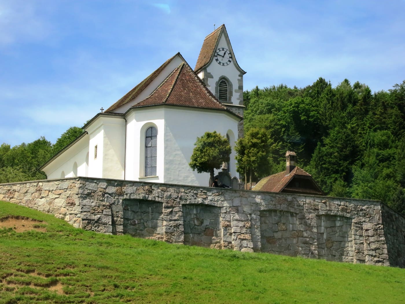 St Verena's Catholic parish church with ossuary and rectory