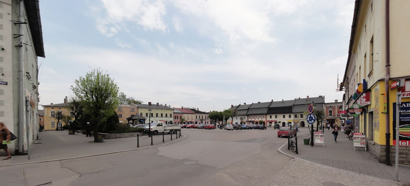 Urban layout of Strumień town