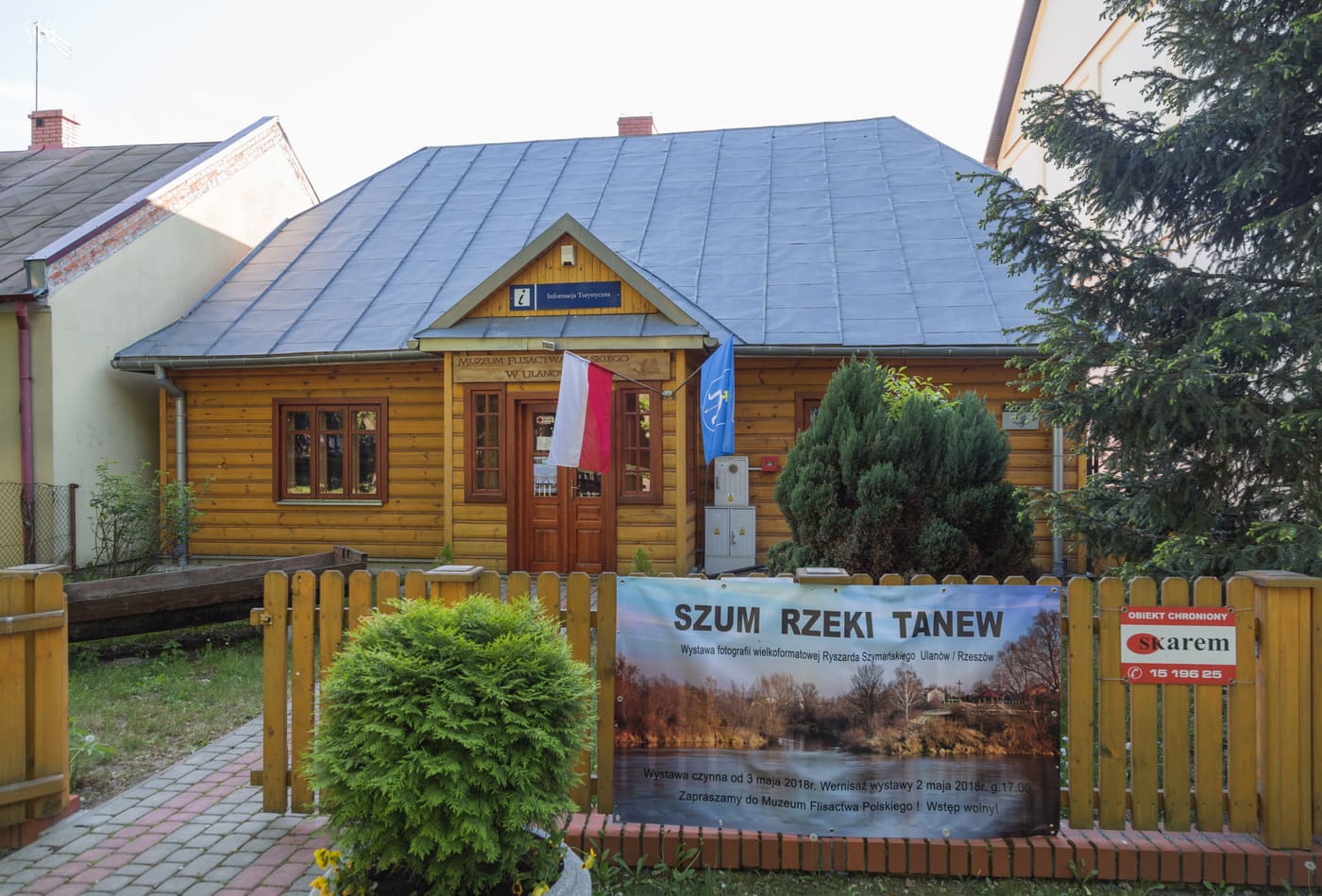 A wooden house from the 19th century, now the Polish Rafting Museum in Ulanów
