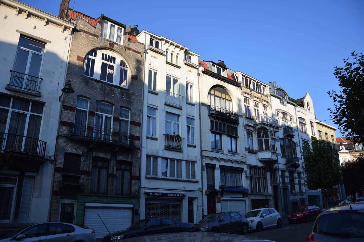 Art Nouveau houses, Chaussée de Waterloo 246-256, Saint-Gilles